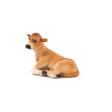MojoFun Jersey Calf Lying Down Toy Figure – Realistic Farm Animal Model