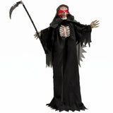 HOMCOM 170cm Life Size Animated Grim Reaper Halloween Decoration