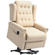 HOMCOM beige power lift wingback recliner