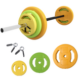 HOMCOM 20kg Adjustable Barbell Set with Non-Slip Handle and PU-Wrapped Weights – Home Strength Training