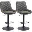 Grey swivel bar chairs set of 2