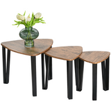 Walnut stackable coffee table set