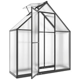 Outsunny 5.5 x 2ft Polycarbonate Walk-In Greenhouse with Push Door, Roof Vent & Rain Gutter – Quick Setup, Black