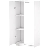 HOMCOM 120 cm Tall Storage Cabinet with 3 Tiers and Soft-Close Doors – Home Office File Organiser, White