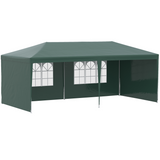 Outsunny 6m x 3m Garden Gazebo Marquee with 2 Windows & UV-Resistant Canopy – Party Tent, Green