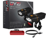 DYZI XRAY-3000 USB Rechargeable Front Bike Light with 3 CREE LEDs & Built-In Power Bank – Daytime Visibility