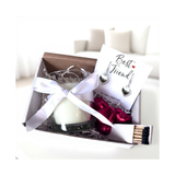 Aye Do Gifts Small Best Friend Gift Hamper with Heart Earrings, Vanilla Candle & Milk Chocolate Hearts
