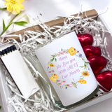 Nana We Love You Candle Gift Set with Heart Chocolates – Fresh Linen Scent
