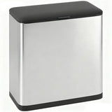 HOMCOM 8L Hanging Kitchen Bin with Lid – Stainless Steel Rubbish Bin with Removable Bucket for Under Sink