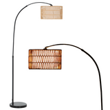 HOMCOM LED Standing Floor Lamp with Foot Switch – Black