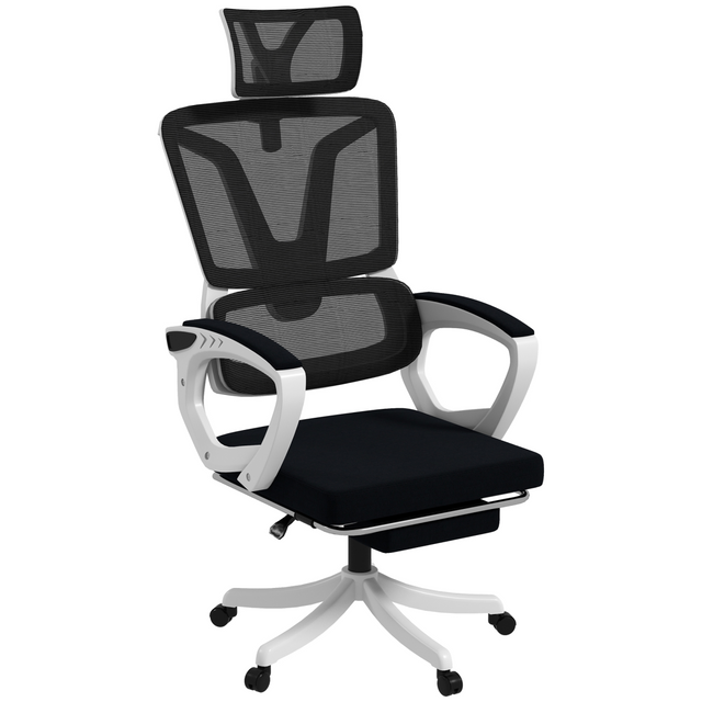 Vinsetto ergonomic mesh office chair with footrest