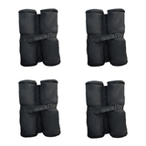 Outsunny Gazebo Sand Bag Weights, Set of 4 Leg Weights with Velcro Attachment – Holds 15kg Each, Black