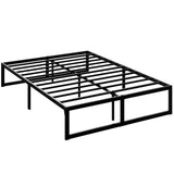 HOMCOM 4ft6 Double Metal Bed Frame with Underbed Storage and 12 Steel Slats – Noise-Free, Black