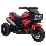 AIYAPLAY Kids Electric 3-Wheel Ride-On Motorbike with Horn, Headlights & Music – Toddler Battery Bike, Red