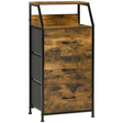 HOMCOM industrial 3-drawer storage cabinet with shelves