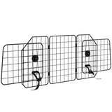 PawHut Dog Guard for SUVs, Vehicles & Vans with Adjustable Width 93–150cm – Foldable Steel Car Barrier, Black