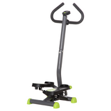 HOMCOM Twister Stepper with LCD Monitor & Height Adjustable Design – Step Machine for Home Leg Workouts, Grey
