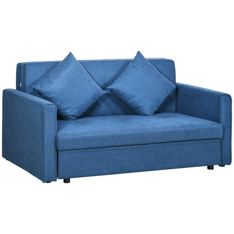 HOMCOM blue 2 seater sofa bed