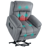 HOMCOM grey riser recliner lift chair