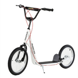 HOMCOM Kids Kick Scooter with Adjustable Handlebar, Dual Brakes & Inflatable Rubber Tyres – Ages 5+