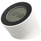 Acctim Jowie Dual Alarm Clock with Night Light, Shake to Snooze & Rechargeable Battery – White
