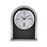 Widdop Wm Black & Clear Arched Mantel Clock
