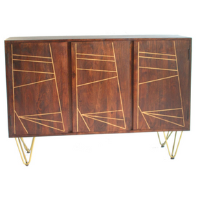 Large sideboard with dark gold inlay