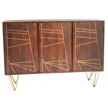 Large sideboard with dark gold inlay