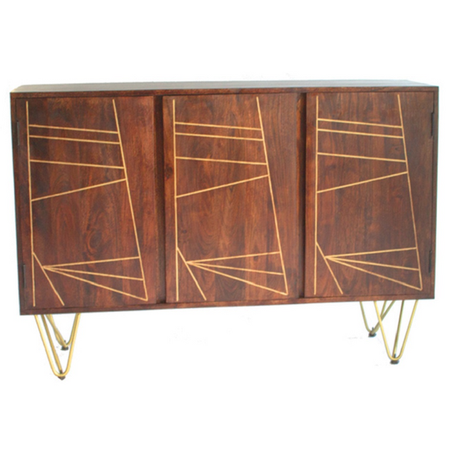 Large sideboard with dark gold inlay