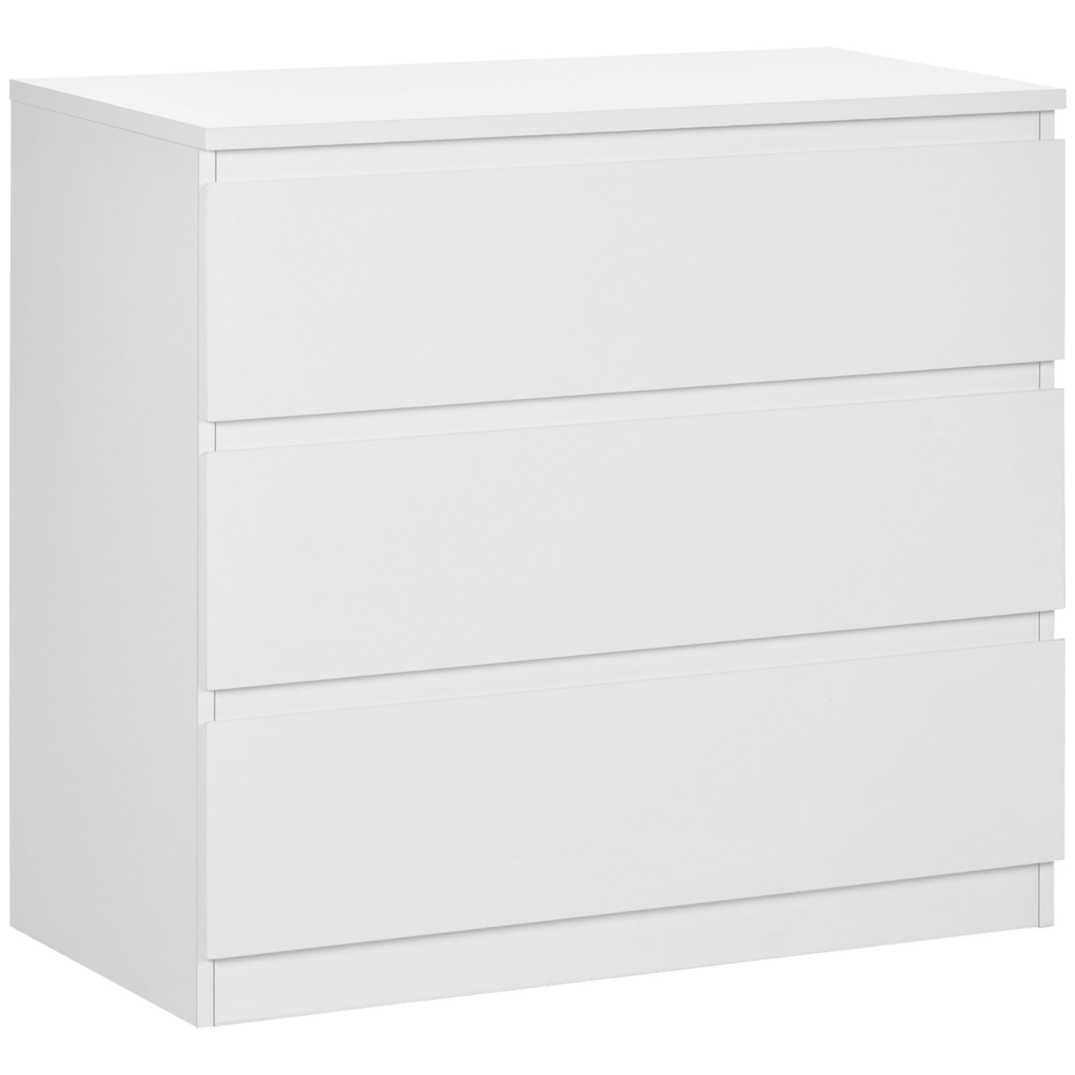 White 3-drawer chest