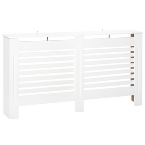 White slatted radiator cover