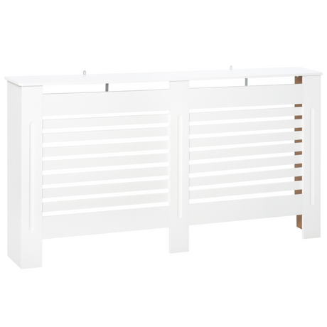 White slatted radiator cover
