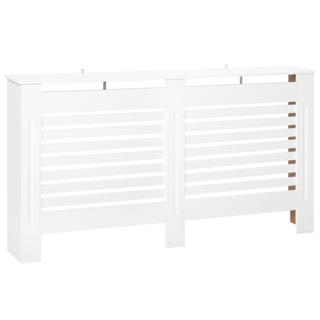 White slatted radiator cover