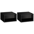Black floating bedside tables