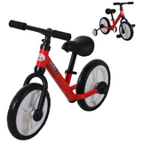 HOMCOM Kids Balance Bike with Removable Stabilisers and Pedals, 2-in-1 Trike – Ages 2-5, Red