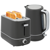 HOMCOM grey 3000W kettle and toaster set