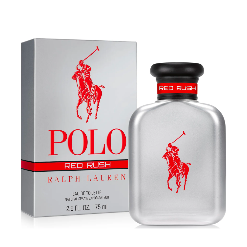 Ralph Lauren Polo Red Rush Eau de Toilette Spray 75ml – Fresh & Citrus, Aromatic Fragrance for Men