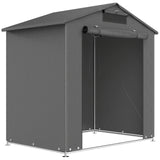 Outsunny 6 x 4ft Outdoor Storage Shed with Vent and Roll-Up Zipper Door – Waterproof Bike Tent