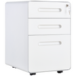 White mobile filing cabinet