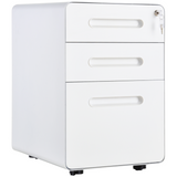 White mobile filing cabinet