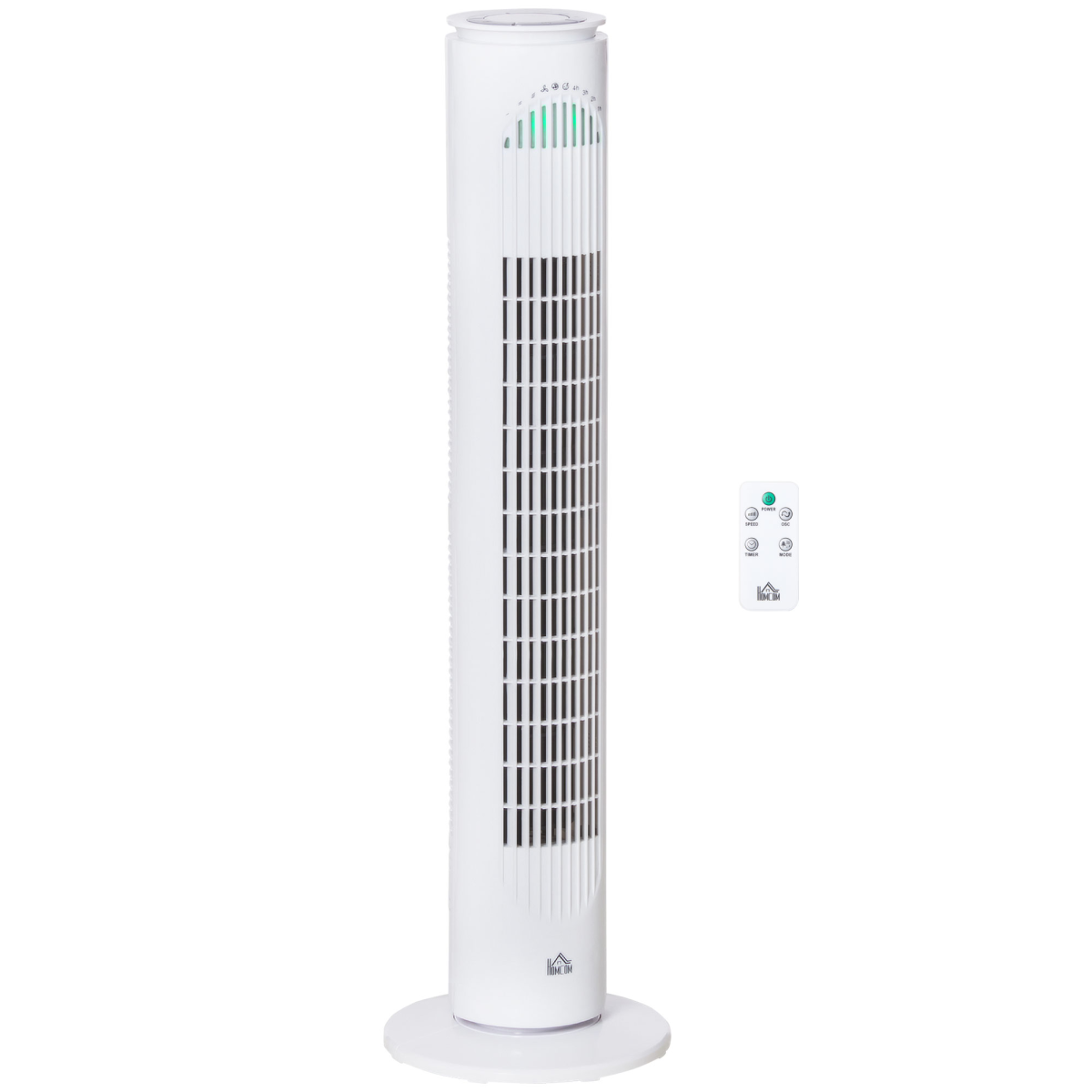 HOMCOM white tower fan with remote