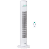 HOMCOM white tower fan with remote