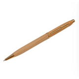 Imperial Handcrafted Natural Wood Ball Pen with Gold Trim – Elegant Gift Pen, Light Brown, IMP319M