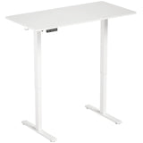 HOMCOM Electric Standing Desk with Memory Presets, LED Display & Cable Holes – Height Adjustable, White