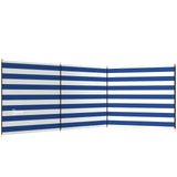Outsunny 4 Pole Camping Windbreak with Steel Poles and Carry Bag, 540 x 150cm – Beach Shelter, Dark Blue