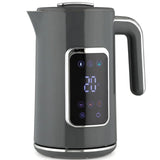 HOMCOM 1.7L Electric Kettle, 3000W Fast Boil with LED Display, 6 Temperature Settings & Keep Warm – Stainless Steel, Grey