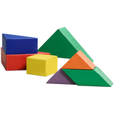 HOMCOM 7-Piece Kids Soft Foam Puzzle Play Blocks Set – Toddler Learning Activity Toys for Ages 1-3