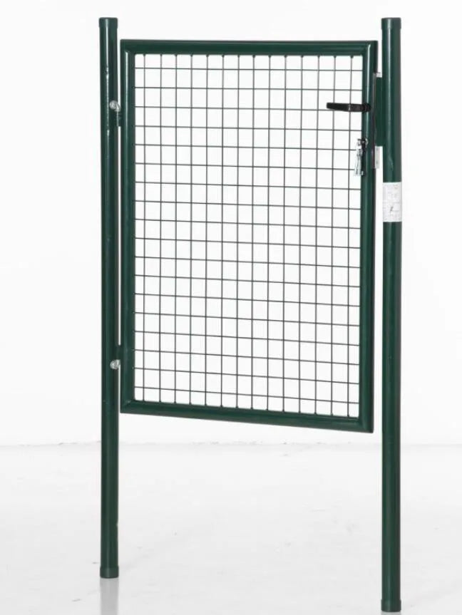 HOMCOM Green Steel Garden Gate with Lock and 3 Keys, 97 x 150 cm – Secure Fence Gate with Handle