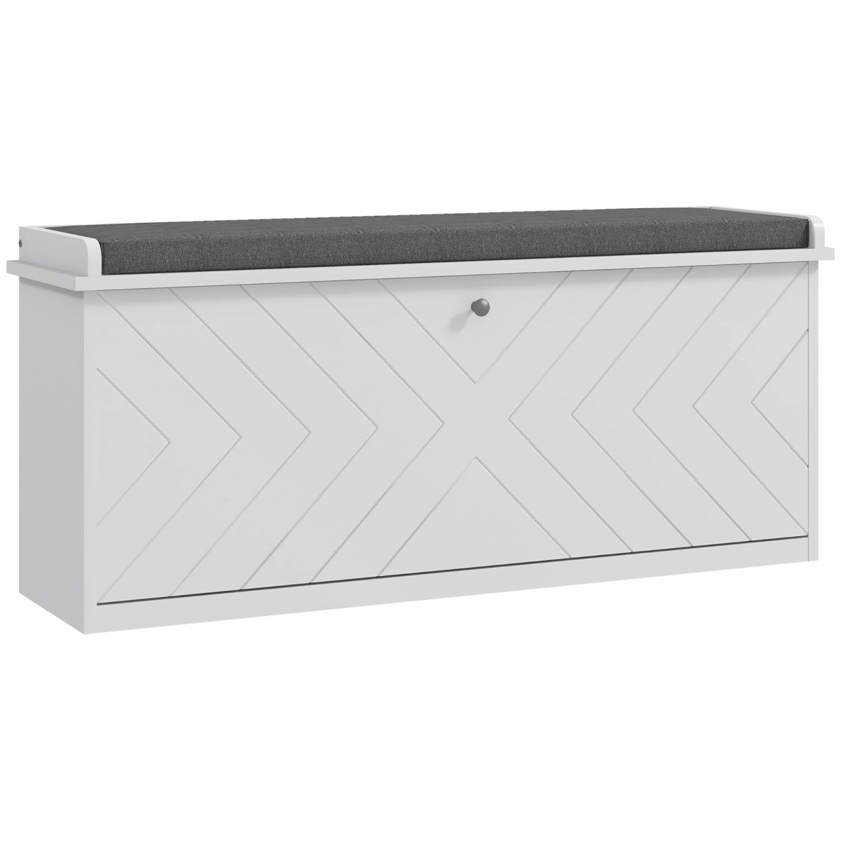 HOMCOM white flip drawer shoe bench