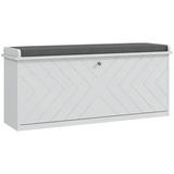 HOMCOM white flip drawer shoe bench